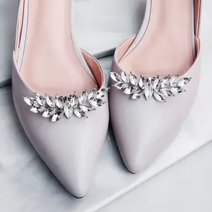 Zapatos de boda de lujo con diamantes de imitación, calzado decorativo de tacón alto, joyería, accesorios de plata
