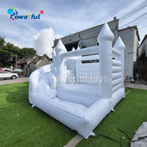 Grande maison blanche de rebond pour le château plein d'entrain blanc gonflable de glissière de videur de saut de noce - Product Image 1