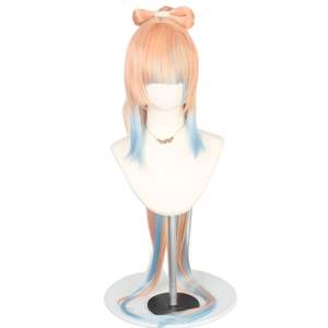 Mengtong Perruque queue de cheval synthétique de haute qualité Orange Bleu Longue Perruque Cosplay Genshin Impact Transparent Inspiré Sangonomiya <span class=keywords><strong>Kokomi</strong></span> - Product Image 1