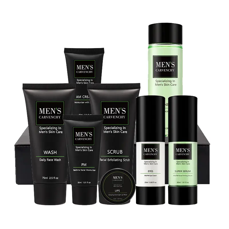 Men's skin care products daily face care set cleanser serum moisturizer hydrating oil control firming mens facial skin care set