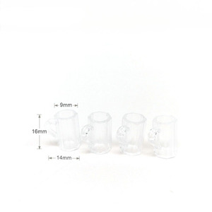 Dollhouse minh bạch xử lý cup mõm/Mini bia cup dự thảo bia cup Dollhouse với thực phẩm và chơi - Product Image 1