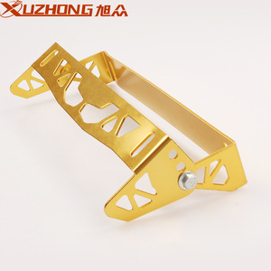 Cadre de plaque d'immatriculation en alliage d'aluminium Xuzhong 210 mm, pince réglable, couleur or, modification automobile - Product Image 3