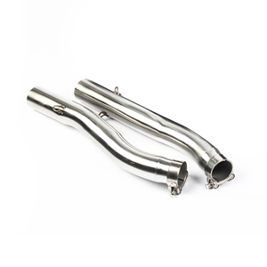 KOBMOEMP Tubo de Escape para Motocicleta Kawasaki Z1000 2003-2006, Conector de Silenciador (Tubo Intermedio) de Acero Inoxidable Plateado de 51 mm - Product Image 2