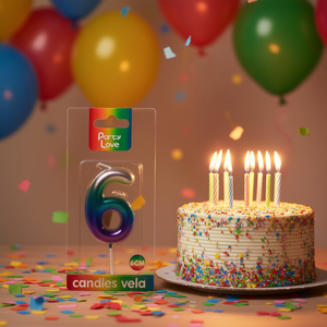 Vela con Número 6 para Fiesta, 6 cm, Decoración para Fiesta de Cumpleaños - Product Image 1