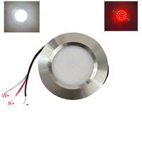 12V 24V Spot LED Double Couleur Rouge Blanc Encastré Downlight Pour Camper Camion Camping-car Bateau
