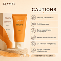 Crème exfoliante enzymatique à l'orange pour le visage et le corps, élimination douce des peaux mortes, tous types de peau, marque privée féminine, soins de la peau OEM/ODM