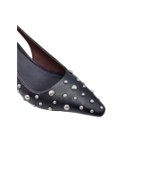 Vente en gros 2025 Pompes habillées noires pour femmes à la mode du fabricant Conception à bout pointu Hauteur du talon de 40mm Caoutchouc durable + matériau Pu