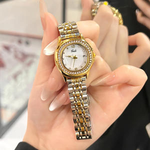 Montre pour femme de haute qualité, élégante, sertie de diamants, tempérament, bande en acier nacré, montre à quartz étanche - Product Image 2