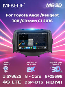 MEKEDE M6 3D système stéréo de voiture Android 360 caméra panoramique pour Toyota Aygo Peugeot 108 Citroen <span class=keywords><strong>C1</strong></span> 2016 BT avec DVR ADAS - Product Image 2