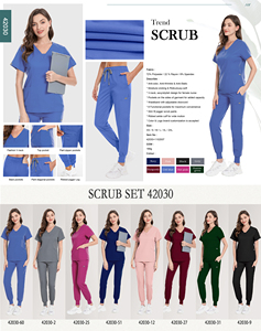 2026 Hot Bán thoáng khí nhãn hiệu riêng bệnh viện chà y tá bộ đa Pocket Top Slim Jogger quần worsted vải bác sĩ - Product Image 2