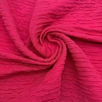 Tissu jacquard tricoté élastique froissé Qianqianye, texture douce pour la peau, motif ondulé, tissu de base pour haut