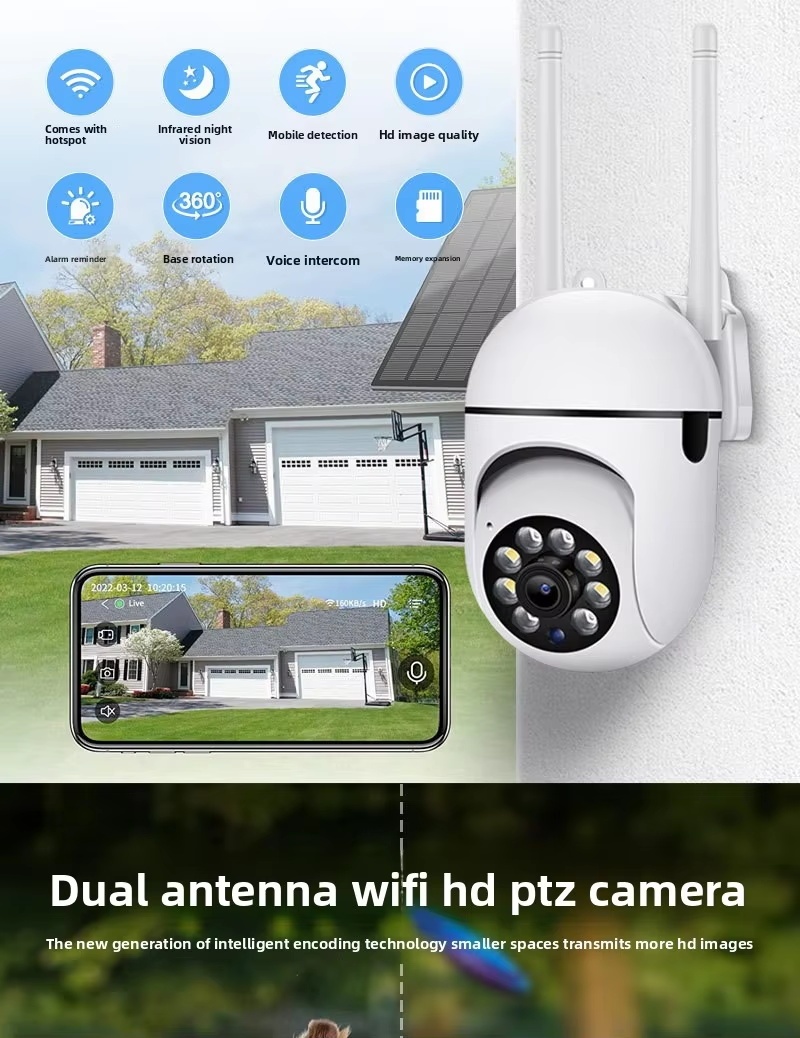 <strong>2026</strong> A7 Indoor Mini 2MP WiFi PTZ <strong>Camera</strong> 180 Night Vision Two-<strong>Way</strong> <strong>Audio</strong> Smart CMOS Sensor APP Control Cloud Storage 360
