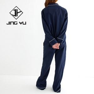 Conjunto de Pijama de Fibra de Bambú Ecológica para Mujer, Tejido de Punto Acanalado Suave, Top Largo y Pantalones, Ropa de Dormir de Algodón y Seda Personalizada - Product Image 2