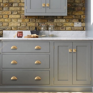 Poignée de tiroir de luxe noire YONFIA 3624RTS en gros, poignée de meuble en or brossé, poignée de placard de cuisine, poignée de meuble en coquille - Product Image 3