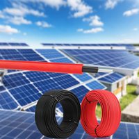 Cable solar XLPO de 1, 2 4mm ², 1,5 kV, certificado TUV, fotovoltaico, resistente a los rayos UV, libre de halógenos para paneles solares