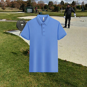 Chemise de golf pour homme, personnalisée, anti-rides, séchage rapide, polyester/coton, manches courtes, imprimée, brodée, tricotée - Product Image 2