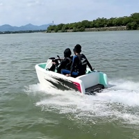 Bateau à réaction électrique 16KW à vendre, bateau à réaction 2 places haute vitesse 50km/h pour parc aquatique, location en lac, vente en gros