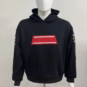 Nuovi Stili Felpa con Cappuccio Ricamata a Collo Alto, Modello Racing, Vestibilità Ampia, per Donna e Uomo, Casual, a Maniche Lunghe - Product Image 1