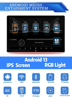 Radio Android IPS de 10,1 "con BT 5,0 MirrorLink inalámbrico FM transmisión de vídeo salida coche TV reposacabezas Monitor para asiento trasero de coche