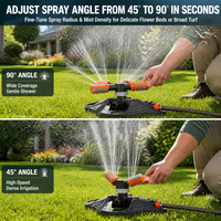 Arroseur de pelouse rotatif automatique à 350 degrés, buse d'irrigation de jardin en PP pour cour et champ