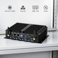 Mini PC industriel sans ventilateur VGA double écran Intel Core I3 I5 I7 DDR3 16 Go SATA MSATA SSD, ordinateur industriel pour POS