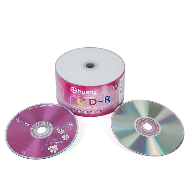 High Recordable Rate 700MB Silver CD-R and DVD-R Discs 52x Recording Speed Low Defective Rate in Stock!