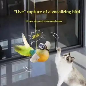 Giocattolo di peluche che consuma energia eco-friendly simulazione di uccelli suono di auto-intrattenimento artefatto Teaser per bacchetta forniture per gatti - Product Image 4