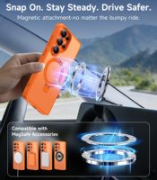 Coque transparente magnétique antichoc avec support invisible pour Samsung Galaxy S26 Ultra, S25 Ultra, S24, S23, S22, S25 FE