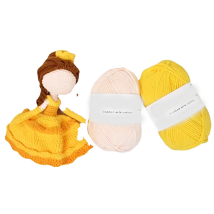 Fil de coton peigné multicolore 4 plis Fil de lait pour <span class=keywords><strong>crochet</strong></span> Aiguille à tricoter Tricotage à la main Écharpe de bébé Jouet chapeau - Product Image 5