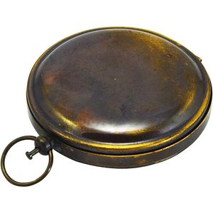 PARIJAT Handicraft 2.5\" Antique Brass Pocket <b>Compass</b> Best Gift Ideas for Directional Magnetic <b>Navigation</b> Push Button Camping - Product Image 3