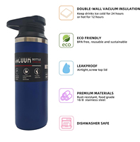 Botellas de Agua Térmicas de Viaje con Aislamiento al Vacío de Acero Inoxidable 18/8 de Doble Pared de 510 ml, Precio de Fábrica al por Mayor