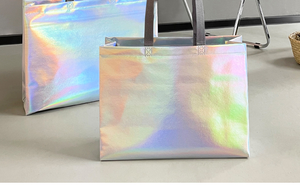 ถุงผ้าไม่ทอเคลือบเงารีไซเคิลพร้อมพิมพ์โลโก้แบบกำหนดเอง - Product Image 4