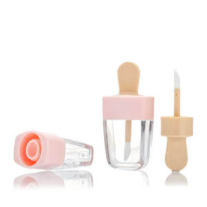 Tube de brillant à lèvres en <span class=keywords><strong>plastique</strong></span> rose en forme de bâtonnet de crème glacée de 8 ml avec applicateur - Product Image 3