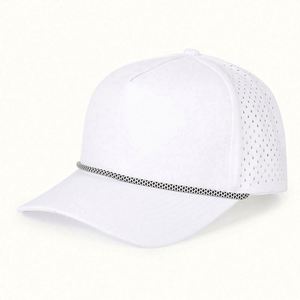 Gorra de Béisbol Personalizada al por Mayor, 100% Poliéster, con Logotipo Empresarial, Perforaciones Cortadas con Láser, con Cuerda, Impermeable, Deportiva - Product Image 5