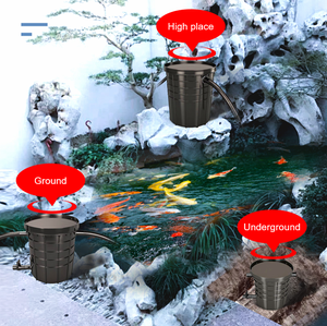 ตู้ปลาขนาดใหญ่ ทนทาน สำหรับกลางแจ้ง พร้อมระบบกรองนอกแบบถัง 50 ลิตร วัสดุ PE พร้อมระบบกรองชีวภาพ กลไก และเคมี พร้อมปั๊ม - Product Image 4