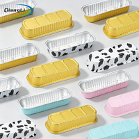 Gobelets à dessert en feuille d'aluminium dorée de 2,5 pouces de large, compatibles friteuse à air, 200 ml, solution d'emballage personnalisée complète disponible
