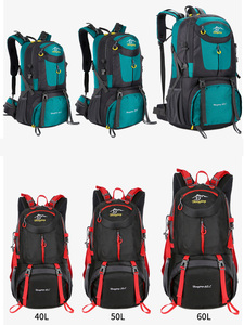 Usine 40L 50L 60L Noir Sport Plein Air Camping Sac Étanche Polyester Randonnée Voyager Escalade Trekking Sac À Dos - Product Image 3