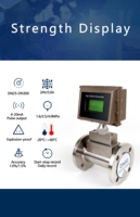 LWGQ DN25-300 Digital Gas Turbine Flow Meter 24VDC Battery Powered for Natural Gas Nitrogen Compressed Air Measurement Flowmeter
