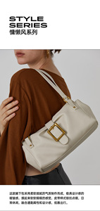 Bolso Bandolera de Cuero Genuino, Diseño Simple, Elegante, para Mujer, Bolso de Hombro - Product Image 2