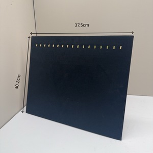 Grenzüberschreitender 17-Haken-Halsketten-Präsentationsständer aus Samt, für Ohrringe und Accessoires, karierte Ladenrequisite - Product Image 3