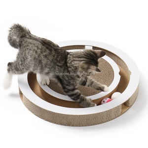Jouet pour <span class=keywords><strong>chat</strong></span> écologique et durable, griffoir rond pour <span class=keywords><strong>chat</strong></span> avec balle de jeu, fabriqué en papier, arbres et griffoirs pour <span class=keywords><strong>chat</strong></span> écologiques - Product Image 6