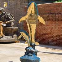 Sculpture de boîte aux lettres en bronze RELONG, statue d'animal en cuivre, personnalisable pour jardin de villa extérieur