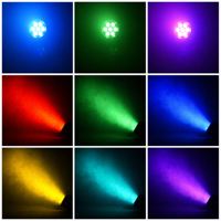 Projecteur LED mobile 120W RGBW 7x15W 4-en-1 à mélange fluide, effet Wash, DMX512, pour scène, DJ, boîte de nuit, performance vert-rouge