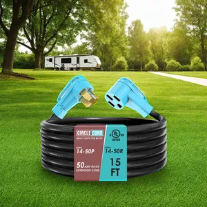 CircleCord 50 Amp 15 Feet RV/EV Extension Cord Compatible With Tesla Model 3/S/X/Y EV Charging And RV Trailer 25FT