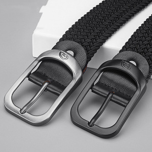 WELLWIN Cinturón Trenzado Elástico Ajustable Unisex de Tela con Hebilla de Aleación para Golf, 120cm x 3.5cm, Deportivo Casual Sin Agujeros - Product Image 2