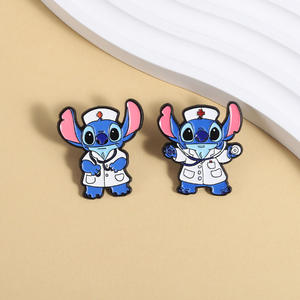 Broche de Aleación de Zinc con Diseño de Cachorro Azul de Anime, Pin de Enfermera y Doctor de Dibujos Animados, Accesorio para Ropa, Insignia de Nicho - Product Image 4