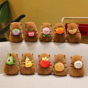 Capybara Pluche Knuffel, Afneembare, Aanpasbare Sleutelhanger, Tasbedel, Schooltasbedel, Dierenstijl - Product Image 1