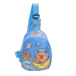 MG 2025 Sac de poitrine imperméable pour enfants Mignon Kapibala Sac à bandoulière décontracté avec fermeture à glissière Petit porte-monnaie pour garçons filles - Product Image 1