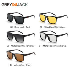 Lunettes de soleil polarisées Greyjack pour hommes, monture noire en PC, verres TAC UV400, lunettes de sport et de conduite - Product Image 2