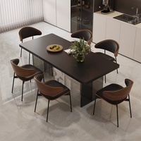 WESOME New Acryl Floating Esstisch und Stuhl Kombination Home Rock Slab Rechteckiger Reistisch